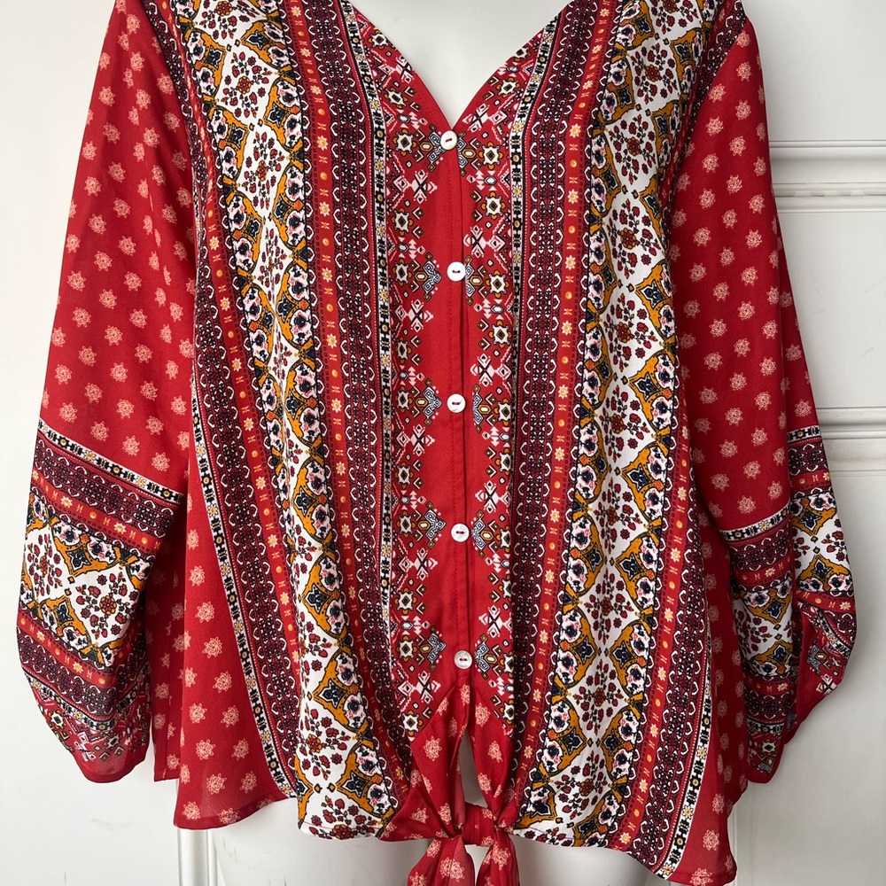 West Kei Stitch Fix PXL Patterned Blouse New